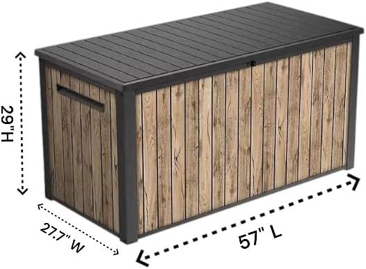 Keter 170 Gal. Resin Deck Box Large Indoor/Outdoor Storage