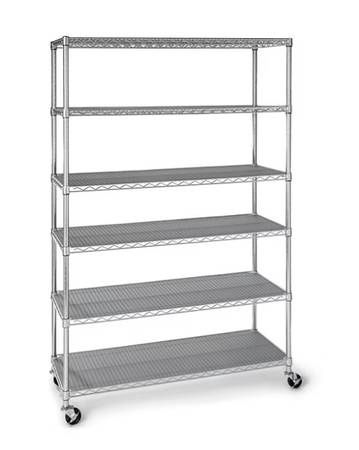 Member's Mark 6-Tier NSF HD Wire Shelving, 47.75" W x 18" D x 75.5" H