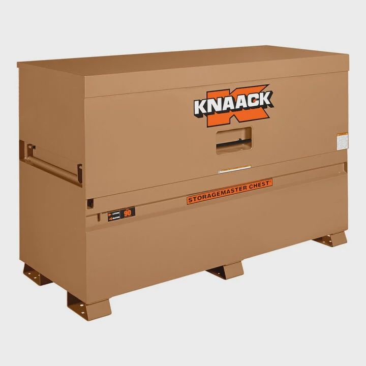 Knaack Model 90 57.5 Cu-Ft. Tan Steel Piano Box with KL (Padlock) scratch and dent