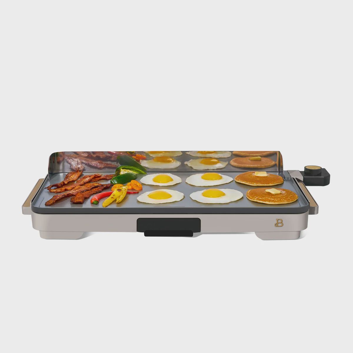 Beautiful XL Electric Griddle 12" x 22" - Non-Stick, White Icing by Drew Barrymore