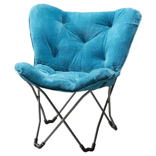 Mainstays Fabric Folding Butterfly Chair, blue