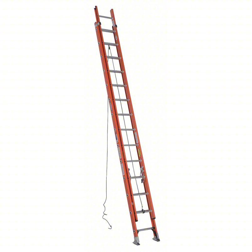 Werner 28 ft. Fiberglass Extension Ladder (27 ft. Reach Height) with 300 lb. Load Capacity Type IA Duty Rating D6228-2