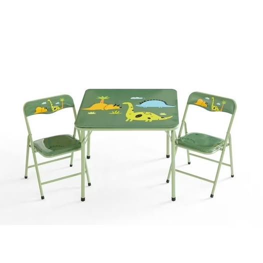 Little Nest 3 Piece Dinosaur Table And Chair Set