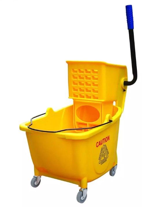 Abco 35 qt Yellow Mop Bucket With Side Press Wringer
