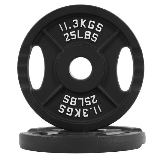 BalanceFrom Classic Cast Iron Weight Plates, 2 X 25 lb