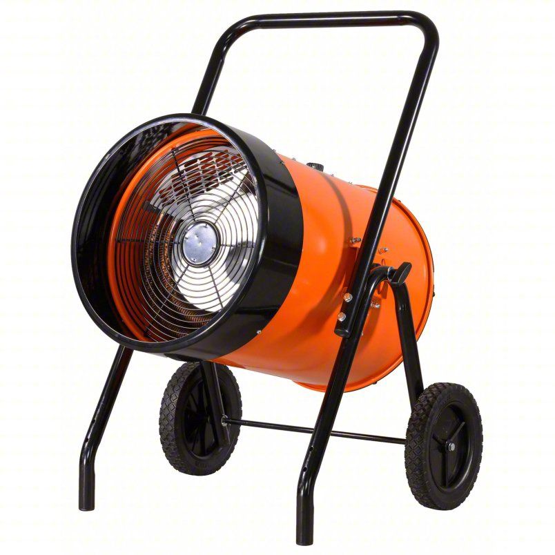 DAYTON Portable Heater: 30kW Watt Output, Hardwired, 142°F Air Temp. Rise, 480V AC, 3 Phase 784JJ2