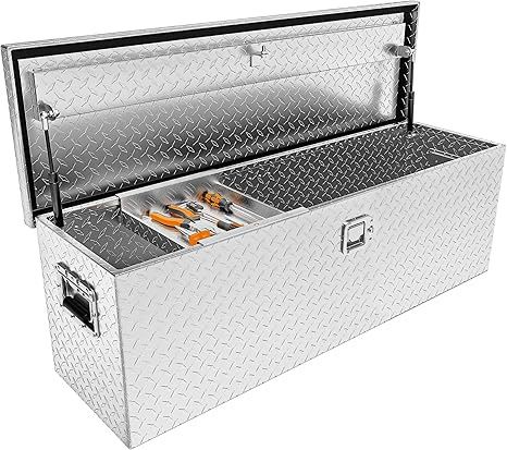 YITAMOTOR 48 Inch Truck Bed Tool Box Aluminum with Sliding Shelf