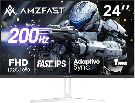 Amzfast 24 Inch Gaming Monitor 200Hz FHD 1080p Fast IPS Monitor