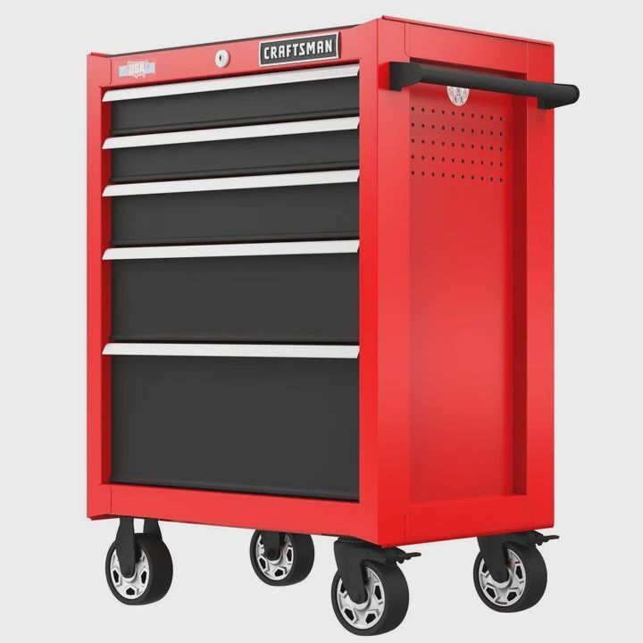 CRAFTSMAN S2000 26 Inch 5-Drawer Rolling Tool Cabinet CMST98268RB