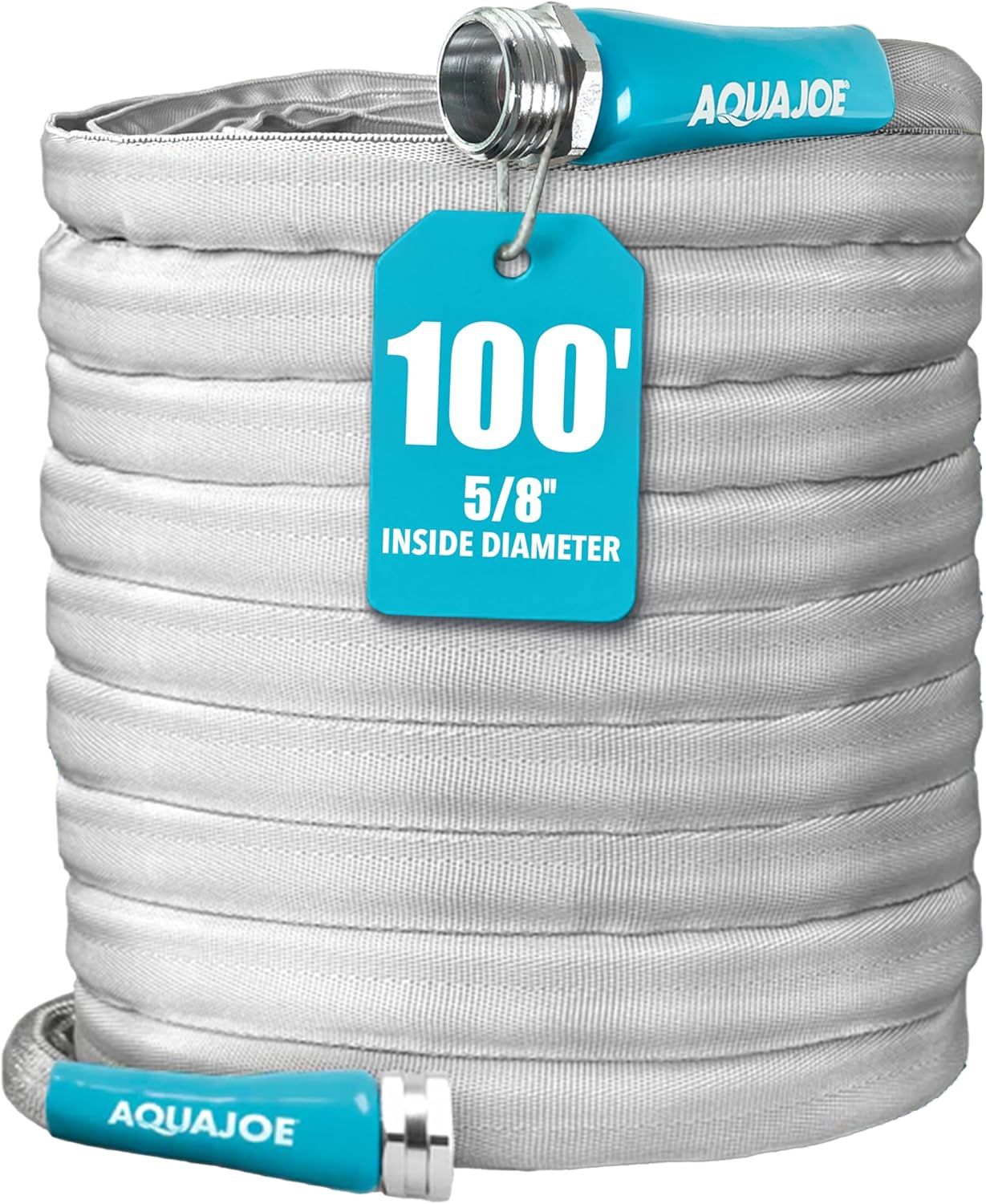 Aqua Joe AJFJH100-58-PRX XTREME FIBERJACKET Flexible, Kink-Resistant Garden Hose, 600 PSI Max, 5/8-Inch Diameter, 100 Feet