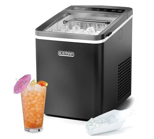 Iceman by Chefman Dual-Size Compact Bullet Ice Machine, 26lb Daily
