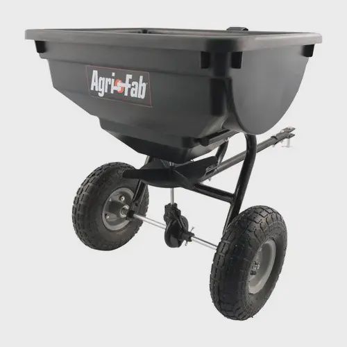 Agri-Fab 45-0530 Tow Behind Broadcast Spreader, 14,000 sq-ft Coverage Area, 120 in W Spread, 80 lb Hopper