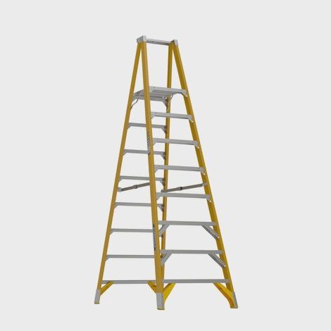 Werner 8' Type IAA Fiberglass Platform Ladder 375 lb Rating P7408