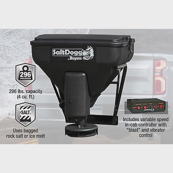 Buyers Products  SaltDogg 4 cu. ft. Capacity 30 ft. Electric Poly Tailgate Spreader for 2 in. Receivers with controller  tg02