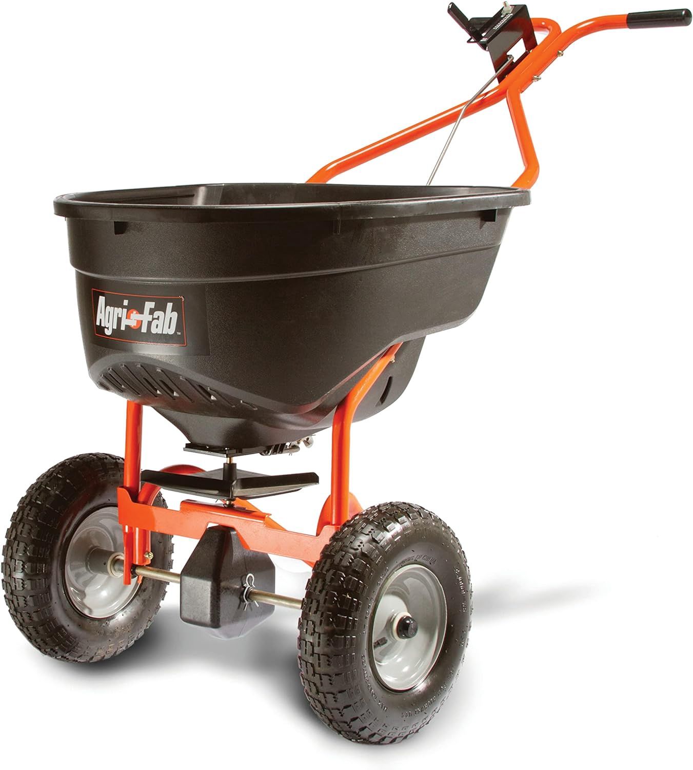Agri-Fab 45-0614 130 lb. Push Lawn &amp; Garden Broadcast Spreader for Seed,Fertilizer,Salt,Ice Melt; Walk Behind with Easy to use Flow Control Lever