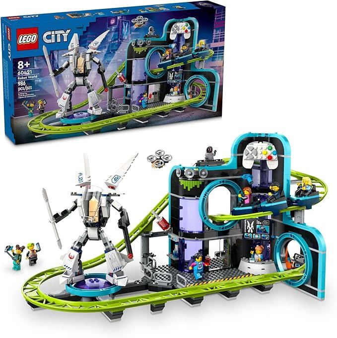 LEGO City Robot World Roller Coaster Building Set Kids Engineering Toy