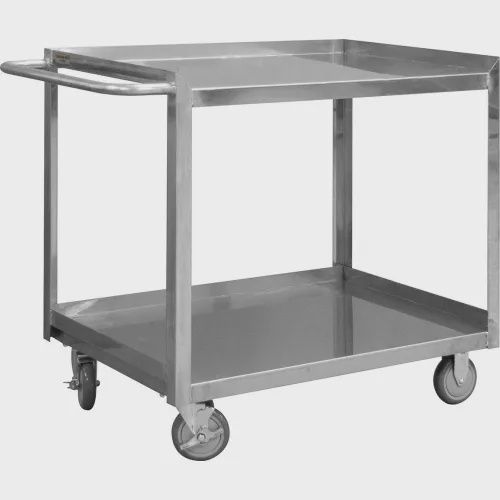 Durham Mfg 16" x 30" Stainless Steel 2-Shelf Stock Cart