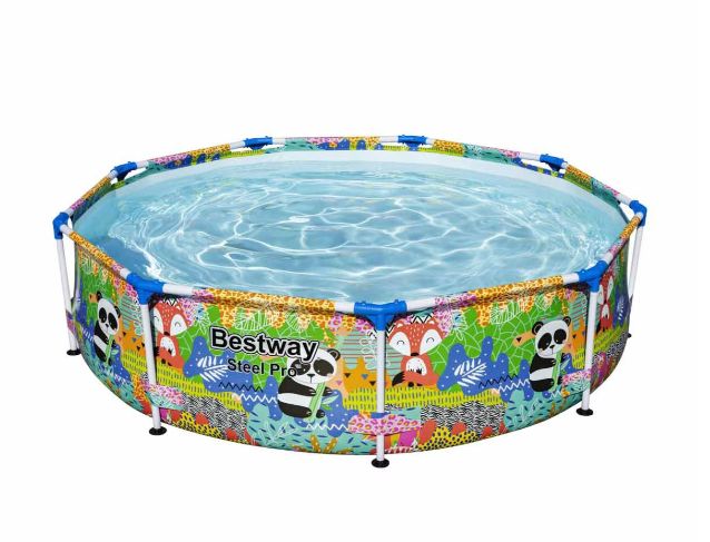 H2O GO Steel Pro Swimming Pool  9ft Round by 26in Deep