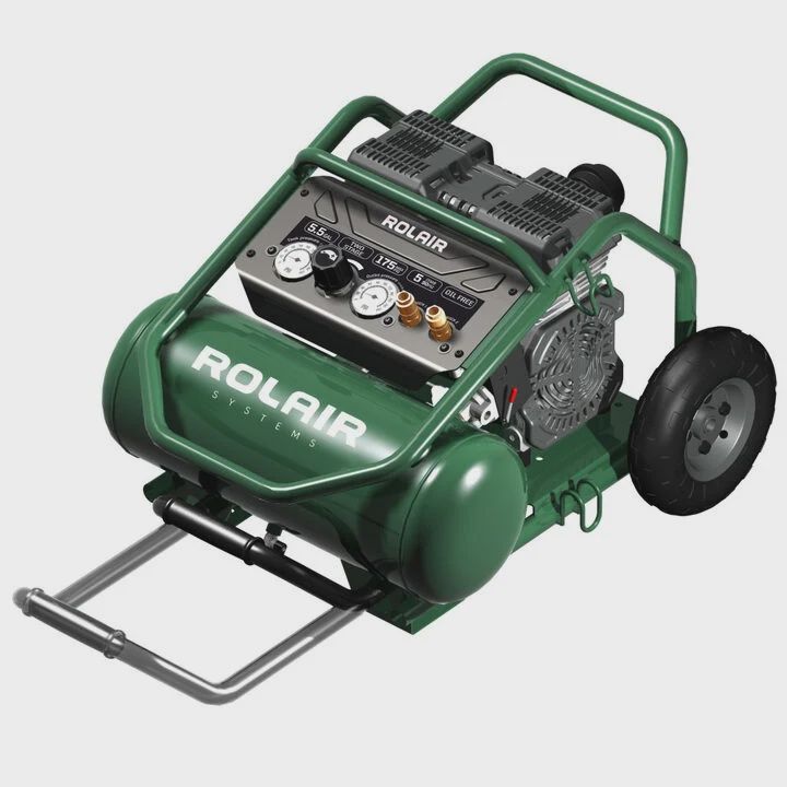 Rolair 5 Gal 2HP 5 CFM 2-Stage 175 PSI Electric Wheeled Compressor
