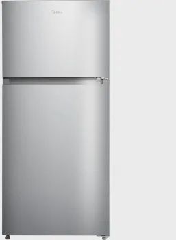 Midea MRT14D3BST 28 Inch Freestanding Top Freezer Refrigerator with 14.2 Cu. Ft. Capacity, 2 Glass Shelves, Gallon Door Bin, Garage Ready, Ice Maker Ready, ADA Compliant, and ENERGY STAR®: Stainless S