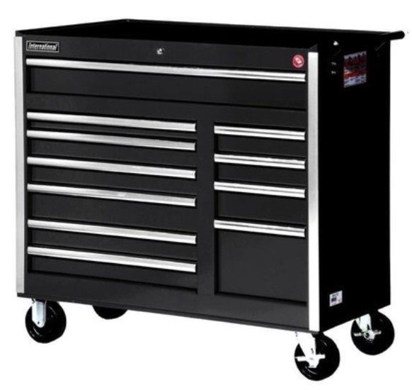 International 42-inch 11-Drawer Tool Cabinet in Black