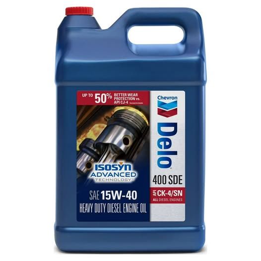 Chevron Delo 400 SDE 15W40 CK-4, 2.5 Gallon Jug