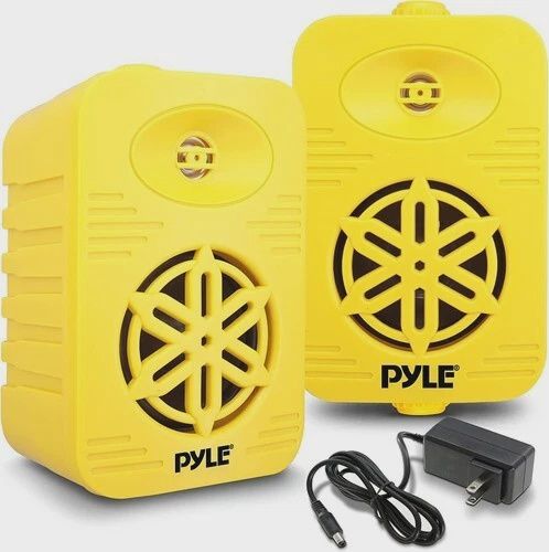 PyleHome PDWRBT46YL 4" 2-Way Wireless Bluetooth Speaker System Yellow