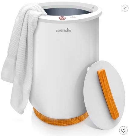 Large White Towel Heater for Bathroom, Spa, Blankets, Robes, Auto Off