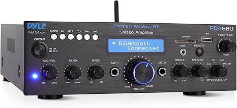 Pyle Wireless Bluetooth Power Amplifier System - 200W Dual Channel