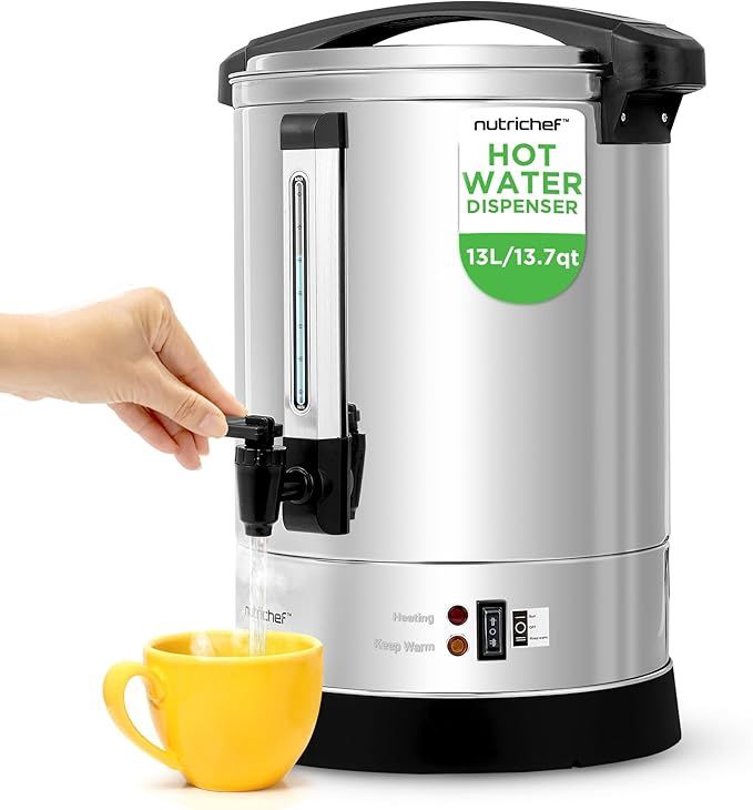 NutriChef Water Boiler and Hot Water Dispenser 13L Electric Beverage Dispenser