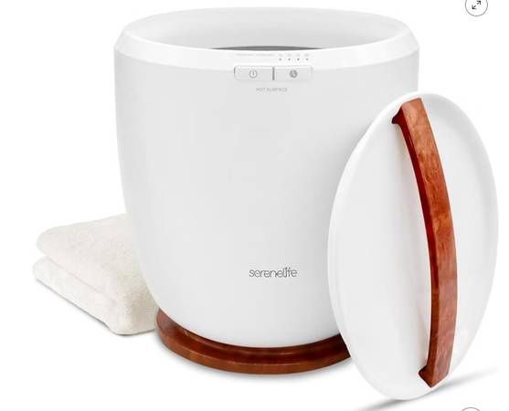 SereneLife Counter Towel Warmer Bucket – with Customized Fragrance
