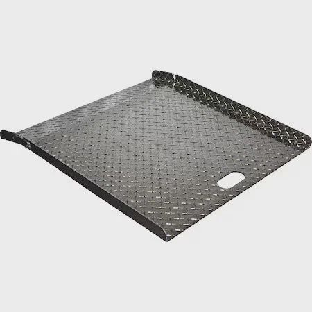 B&amp;P Manufacturing 16" x 18" Diamond Plate Curb Ramp with Riveted Handles LCRU2618 - 500 lb. Capacity