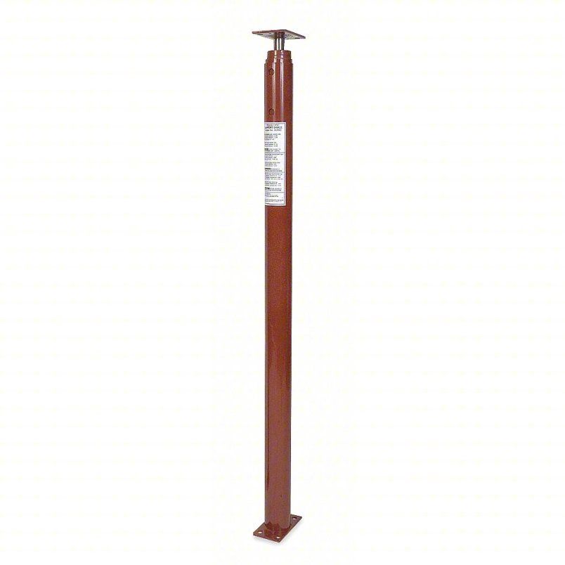 Adjustable Support Beam Jack Post Pole Telescopic Support Brace: 3 Sections, 2,588 lb Max Capacity, 150 in Max Ht, 54 in Min Ht