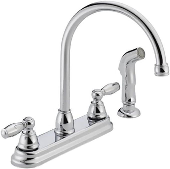 Peerless Claymore 2-Handle Kitchen Sink Faucet with Side Sprayer