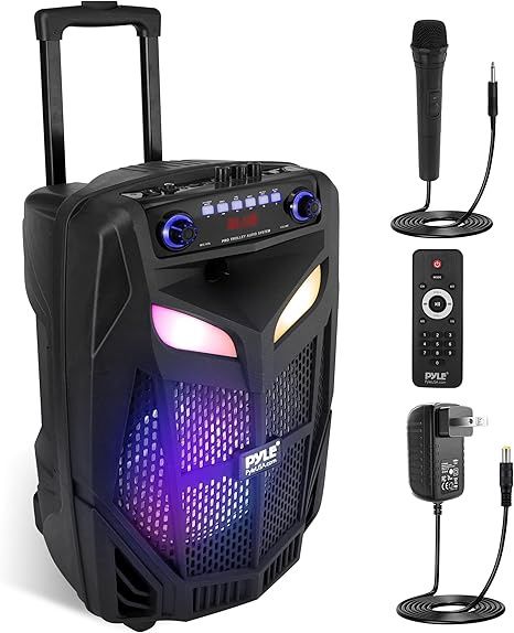 Pyle 800W Portable Bluetooth Speaker System Loud 12" Subwoofer, And Wi