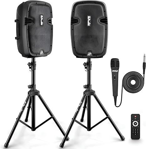 Pyle Active + Passive PA Systems - Dual 8inch 700 Watt Max Power