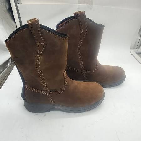 TIMBERLAND PRO Wellington Boot: Men's, Size 9, W, Brown, Composite Toe