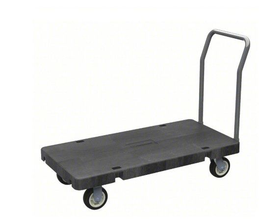 AKRO-MILS Platform Truck: 3,000 lb, 48 in L x 24 in W x 38 3/4 in H Overall Dim., Black/Gray