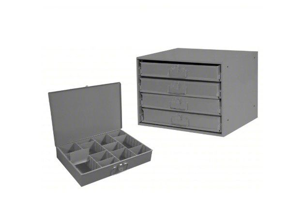 Sliding Drawer Cabinet: 20 in x 15 3/4 in x 15 in, 4 Drawers