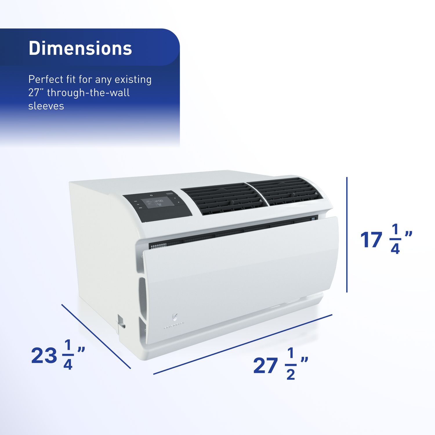 Friedrich WallMaster Inverter 14,000 BTU 230V Smart Through-the-Wall Air Conditioner with Heat Pump Model with remote  #WHVT14B33A