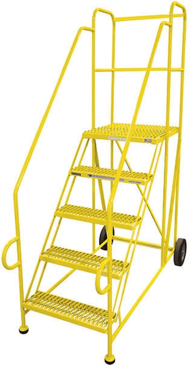 Cotterman 5TAP2424RA3E24B11D3C2P6 - Work Platform 5 Step Steel 86In. H. rolling ladder