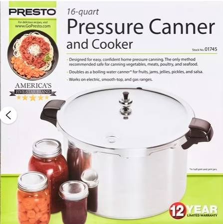Presto 16 Quart Pressure Canner, Multi-Use Pressure Cooker and Water