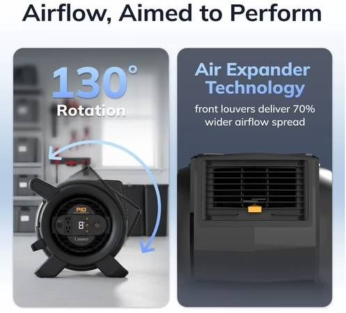 Lasko Pro Performance 9-Speed Pivoting DC Motor Utility Fan