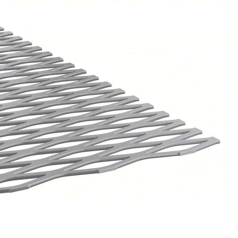 Carbon Steel Expanded Sheet: 1008, Flattened, 1/16 in Overall Thick, 4 ft x 8 ft sheet 1inch x 2.5 inch holes   10 sheets
