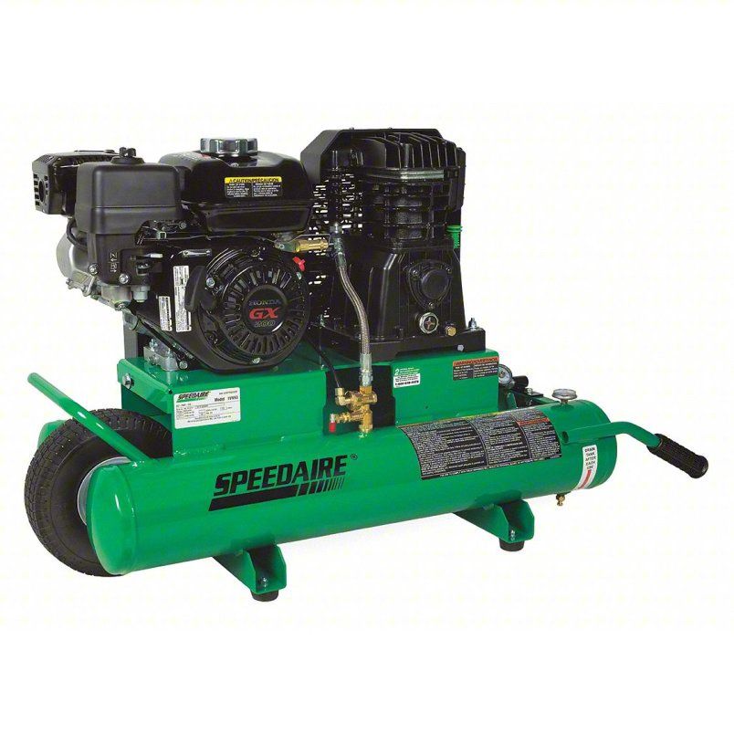 SPEEDAIRE Portable Gas Air Compressor: 1 Stage, 6.5 hp Engine, Honda, 13.9 cfm @ 90 psi AC1-PH55-08G