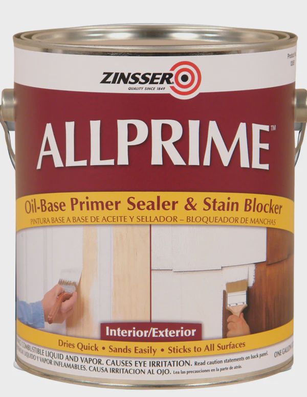 zinsser ALLPRIME WHITE- Oil Based Primer 5 gallon bucket