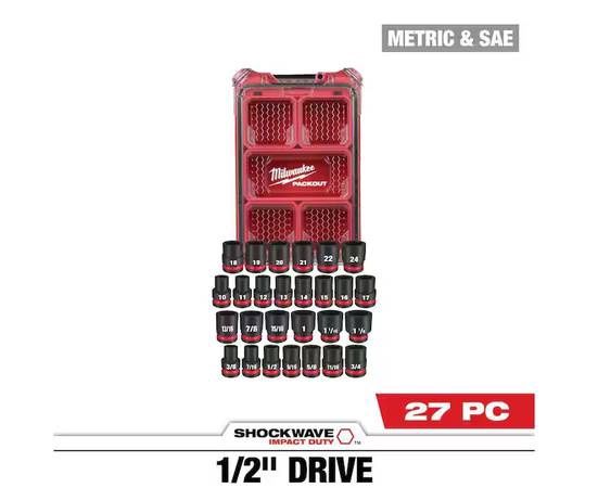 SHOCKWAVE Impact-Duty 1/2 in. Drive Metric and SAE Standard Impact