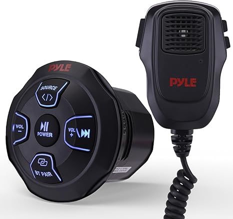 Pyle Marine Bluetooth Receiver Microphone Kit - Waterproof Audio