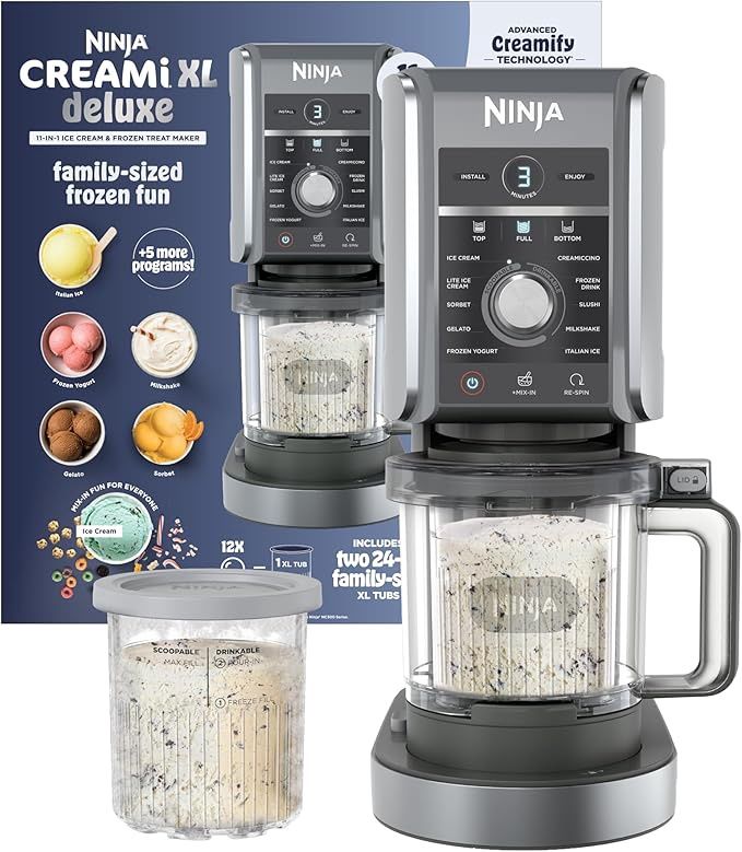 Ninja CREAMi Deluxe Ice Cream Maker | 11-in-1 Create Frozen Desserts