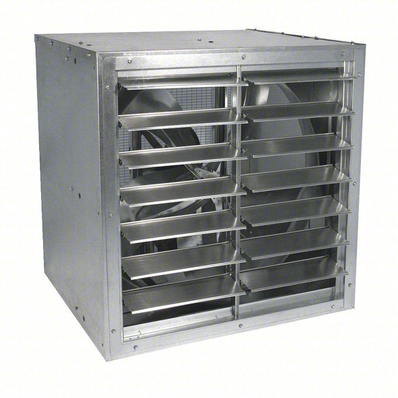Dayton Cabinet Exhaust Fan: Belt Drive, 42 in Blade, 5 hp, Open Dripproof, 24,477 cfm, 208-230/460 V 6LFC3 3 phase